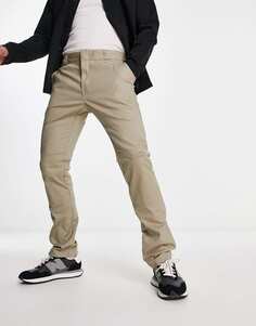 Узкие брюки-чиносы с двойным коленом Dickies цвета хаки