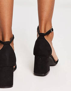 Черные босоножки на каблуке New Look