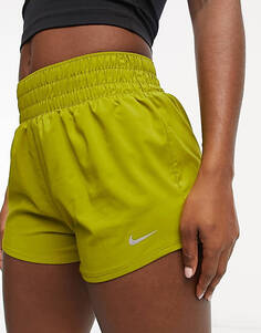 Зеленые шорты с высокой посадкой Nike Training One