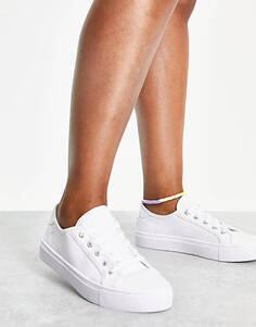 Белые кроссовки на шнуровке ASOS DESIGN Wide Fit Dizzy