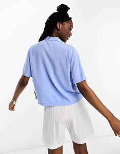 Хлопок: рубашка с короткими рукавами синего цвета. Cotton On