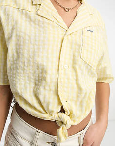Желтая рубашка из хлопчатобумажной ткани свободного кроя Wrangler Resort