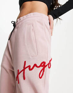 Розовые джоггеры в стиле стриптиз HUGO Drog