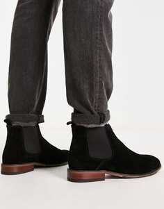 Черные замшевые ботинки челси Office barkley