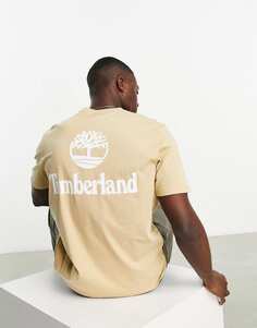 Песочная футболка с принтом на спине Timberland эксклюзивно для Asos