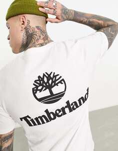 Белая футболка с принтом на спине Timberland эксклюзивно для Asos