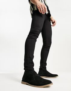 Черные замшевые ботинки дезерты French Connection