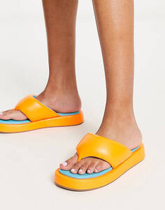 Эксклюзивные оранжевые сандалии с уплотненным носком Public Desire Vaycay