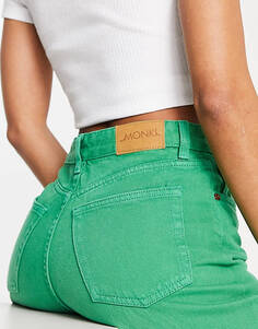 Ярко-зеленые прямые джинсы Monki Taiki