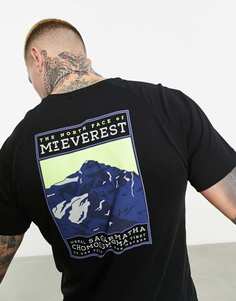 Черная футболка с принтом на спине The North Face Faces Everest
