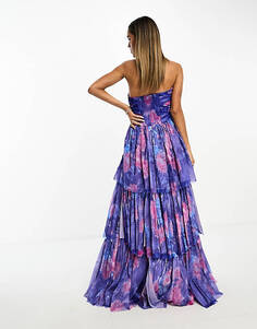Эксклюзивное платье макси с высоким низким вырезом и глубоким вырезом Lace &amp; Beads