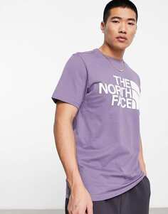 Фиолетовая футболка с логотипом на груди The North Face Easy