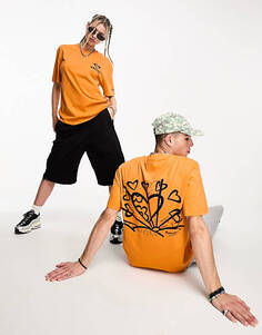 Оранжевая лицензионная футболка унисекс COLLUSION с графикой Britto