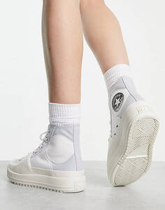 Высокие кроссовки Converse Chuck Taylor All Star Construct нежно-голубого и белого цвета