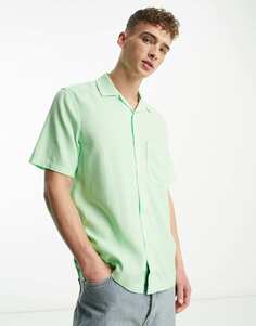 Светло-зеленая рубашка с короткими рукавами Weekday Chill