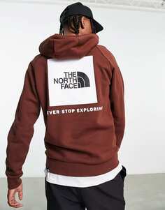 Коричневое худи с принтом на спине The North Face Raglan Redbox