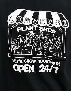 Черная футболка Converse с принтом Grow Together Shop