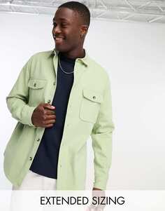 Зеленая хлопковая куртка ASOS DESIGN