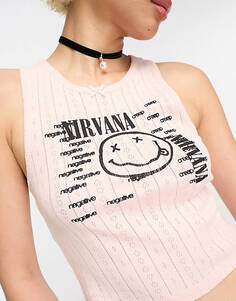 Розовый жилет-пуанте Bershka Nirvana