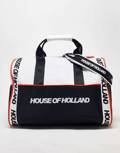 Черная дорожная сумка с логотипом House of Holland