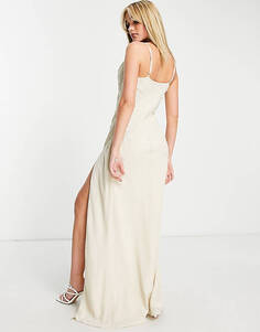 Платье макси цвета слоновой кости с вышивкой Hope &amp; Ivy Bridal