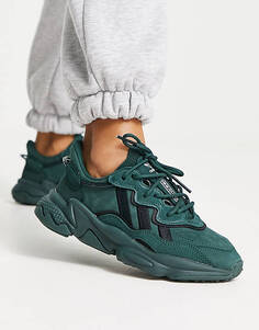 Зеленые кроссовки adidas Originals Ozweego