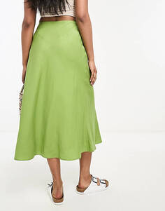 Мятно-зеленая юбка-комбинация миди Urban Revivo