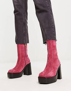 Розовые замшевые ботинки на платформе ASOS DESIGN Romeo