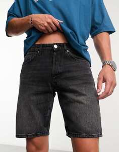Черные джинсовые шорты свободного кроя Only &amp; Sons