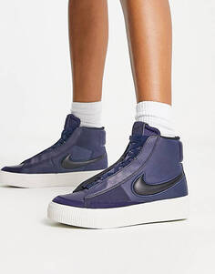 Темно-синие кроссовки Nike Blazer Mid Victory