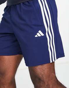 Темно-синие шорты с 3 полосками adidas Training Train Essentials