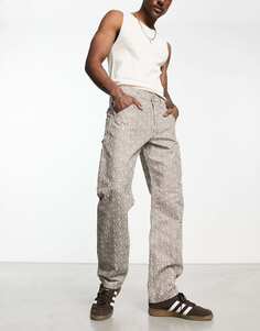 Белоснежные брюки с завитками в стиле 80-х Stan Ray