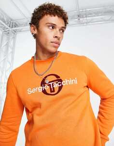 Оранжевый свитер с большим логотипом Sergio Tacchini