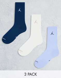 Три пары синих носков с подкладкой Jordan на каждый день