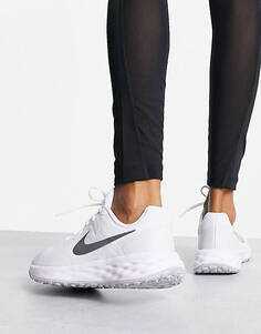 Белые кроссовки Nike Running Revolution 6