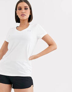 Белая футболка с v-образным вырезом Under Armour Tech