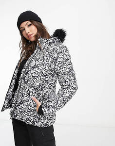Лыжная куртка Dare 2b glamorize III с монохромным леопардовым принтом
