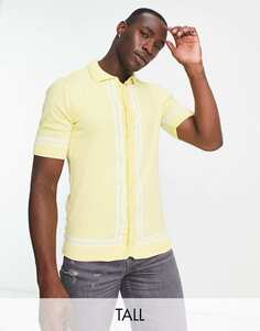 Желтая рубашка-поло со вставками Bolongaro Trevor Tall