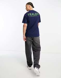 Темно-синяя футболка с логотипом Tealer