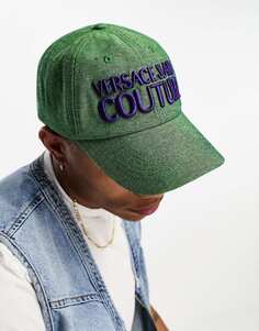 Зеленая кепка с логотипом Versace Jeans Couture