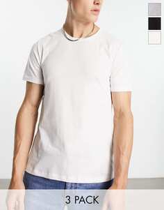 BOSS Bodywear Набор из 3 футболок белого/серого/черного цвета