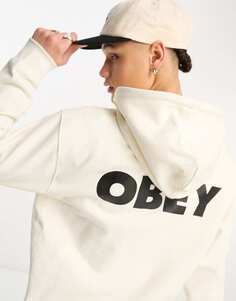 Белая толстовка с логотипом Obey