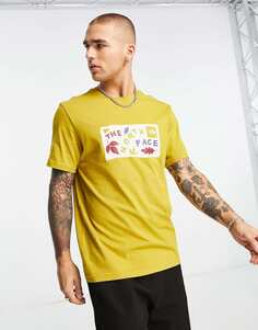 Желтая футболка с принтом на груди The North Face Leaf Drawing эксклюзивно на ASOS