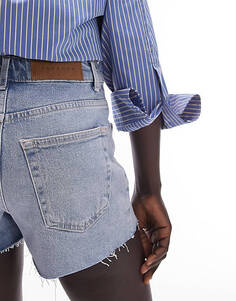 Комфортные джинсовые шорты из эластичного отбеленного денима Topshop Petite