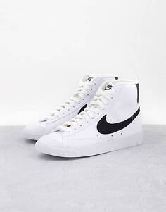 Бело-черные кроссовки Nike Blazer Mid &apos;77 - БЕЛЫЕ