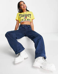 Желтая укороченная футболка с логотипом Tommy Jeans x ASOS, эксклюзивная коллаборация