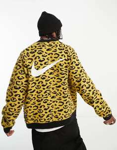 Леопардовый кардиган Nike Circa с галочкой сзади