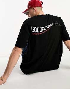 Черная оверсайз-футболка Good For Nothing с логотипом на спине