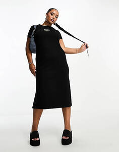 Черное платье-футболка мидакси COLLUSION X TAMMY plus