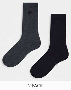 Набор из двух пар носков Timberland Basic серого/черного цвета